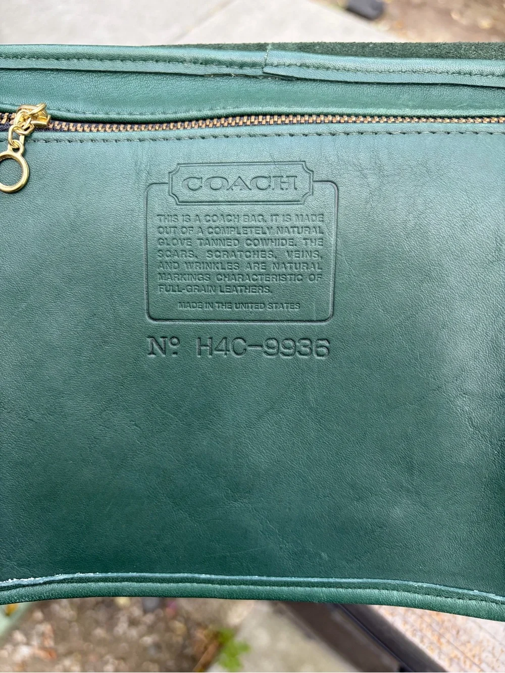 Coach Bottle Green Bradley Bucket Bag EUC